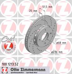bremžu disks 100.1213.52    AUDI SPORT Coat Z