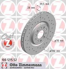 bremžu disks 100.1215.52    AUDI SPORT Coat Z