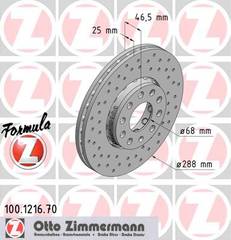 bremžu disks 100.1216.70    AUDI FORMULA Z