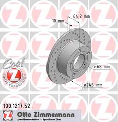 bremžu disks 100.1217.52    AUDI SPORT Coat Z