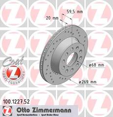 bremžu disks 100.1227.52    AUDI SPORT Coat Z