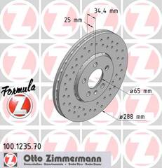 bremžu disks 100.1235.70    AUDI/VAG FORMULA Z