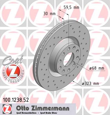 bremžu disks 100.1238.52    AUDI SPORT Coat Z