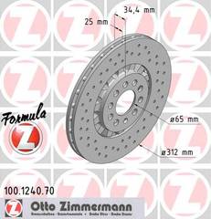 bremžu disks 100.1240.70    AUDI FORMULA Z