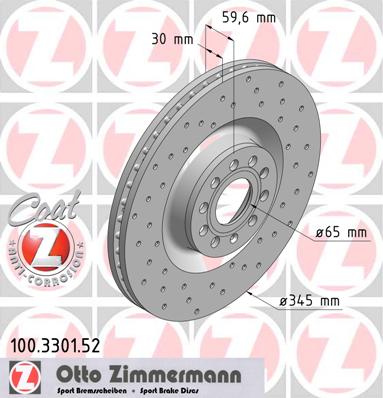 bremžu disks 100.3301.52    AUDI SPORT Coat Z