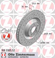 bremžu disks 100.3305.52    AUDI SPORT Coat Z