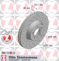 bremžu disks 100.3318.52    AUDI SPORT Coat Z