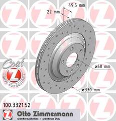 bremžu disks 100.3321.52    AUDI SPORT Coat Z