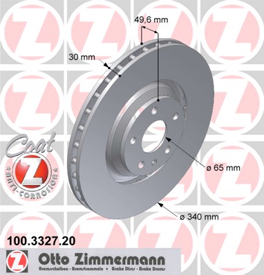 bremžu disks 100.3327.20    AUDI Coat Z