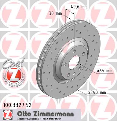 bremžu disks 100.3327.52    AUDI SPORT Coat Z