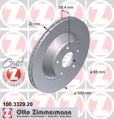 bremžu disks 100.3329.20    AUDI Coat Z