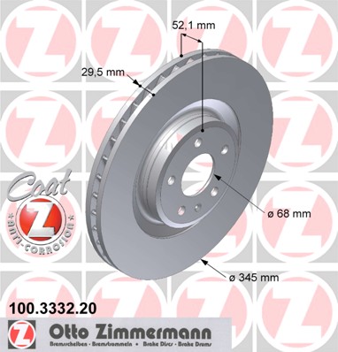 bremžu disks 100.3332.20    AUDI Coat Z