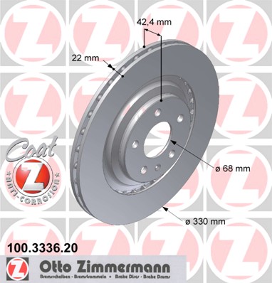 bremžu disks 100.3336.20    AUDI Coat Z