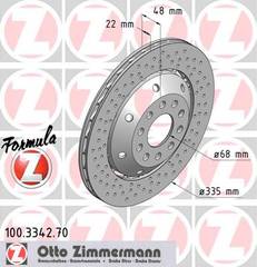 bremžu disks 100.3342.70    AUDI FORMULA Z RIGHT SIDE