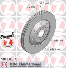 bremžu disks 100.3343.75    AUDI FORMULA Z LEFT SIDE