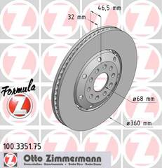 bremžu disks 100.3351.75    AUDI FORMULA Z LEFT SIDE