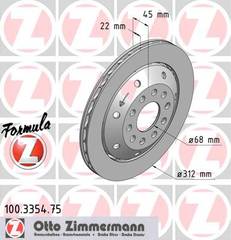 bremžu disks 100.3354.75    AUDI FORMULA Z RIGHT SIDE