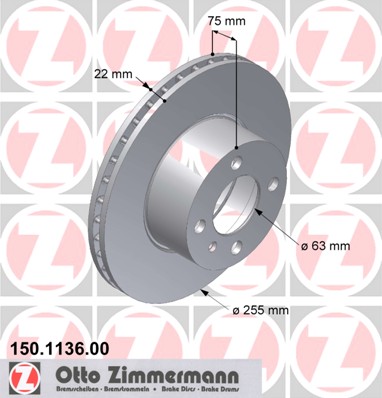 bremžu disks 150.1136.00    BMW