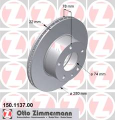 bremžu disks 150.1137.00    BMW