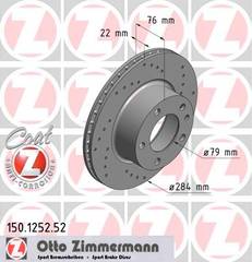 bremžu disks 150.1252.52    BMW SPORT Coat Z