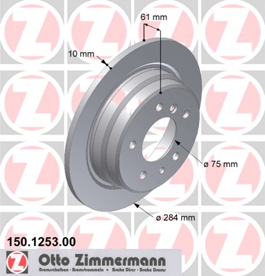 bremžu disks 150.1253.00    BMW