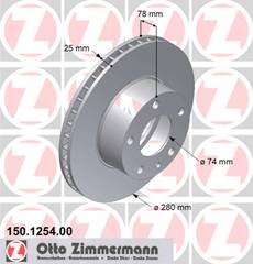 bremžu disks 150.1254.00    BMW