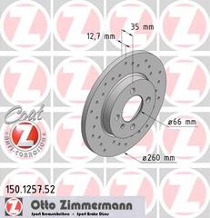 bremžu disks 150.1257.52    BMW SPORT Coat Z