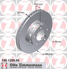 bremžu disks 150.1259.00    BMW