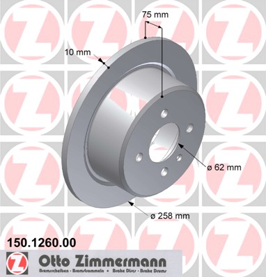 bremžu disks 150.1260.00    BMW