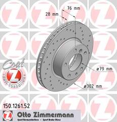 bremžu disks 150.1261.52    BMW SPORT Coat Z