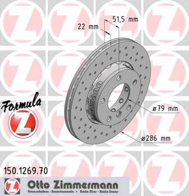 bremžu disks 150.1269.70    BMW FORMULA Z