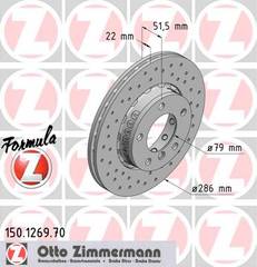 bremžu disks 150.1269.70    BMW FORMULA Z