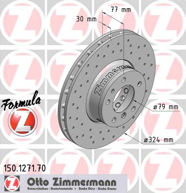 bremžu disks 150.1271.70    BMW FORMULA Z