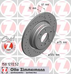 bremžu disks 150.1272.52    BMW SPORT Coat Z