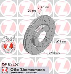 bremžu disks 150.1273.52    BMW SPORT Coat Z