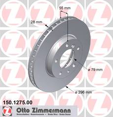 bremžu disks 150.1275.00    BMW
