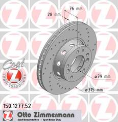 bremžu disks 150.1277.52    BMW SPORT Coat Z