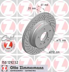 bremžu disks 150.1292.52    BMW SPORT Coat Z