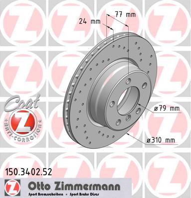 bremžu disks 150.3402.52    BMW SPORT Coat Z