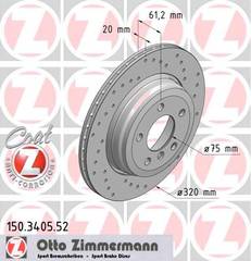 bremžu disks 150.3405.52    BMW SPORT Coat Z