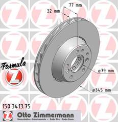 bremžu disks 150.3413.75    BMW FORMULA Z LEFT SIDE