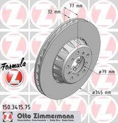 bremžu disks 150.3415.75    BMW FORMULA Z LEFT SIDE