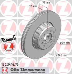 bremžu disks 150.3416.75    FORMULA Z RIGHT SIDE