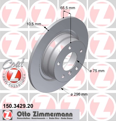 bremžu disks 150.3429.20    BMW Coat Z