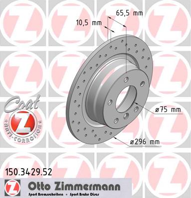 bremžu disks 150.3429.52    BMW SPORT Coat Z