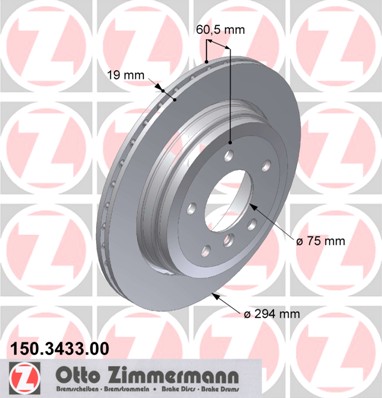 bremžu disks 150.3433.00    BMW