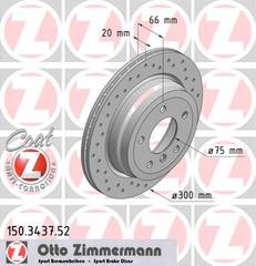 bremžu disks 150.3437.52    BMW SPORT Coat Z