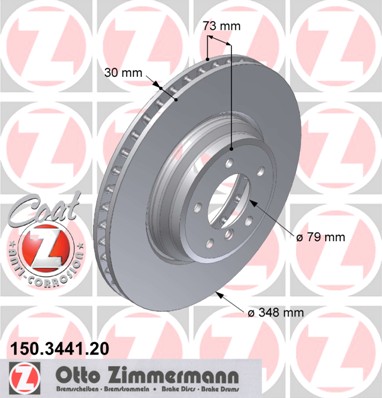 bremžu disks 150.3441.20    BMW Coat Z