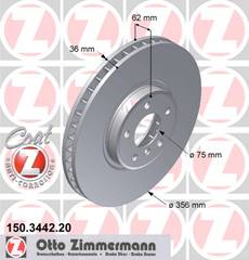 bremžu disks 150.3442.20    BMW Coat Z