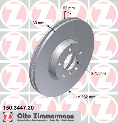 bremžu disks 150.3447.20    BMW Coat Z